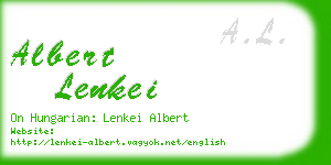 albert lenkei business card